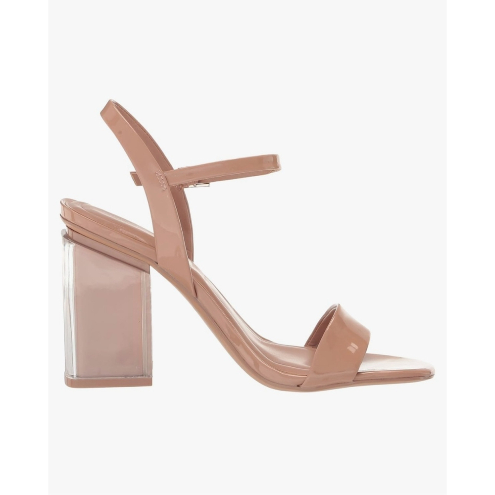 Vince Camuto Women Leather Square Toe Block Heels SZ 10 M - Dark Blush Beige - Picture 3 of 16